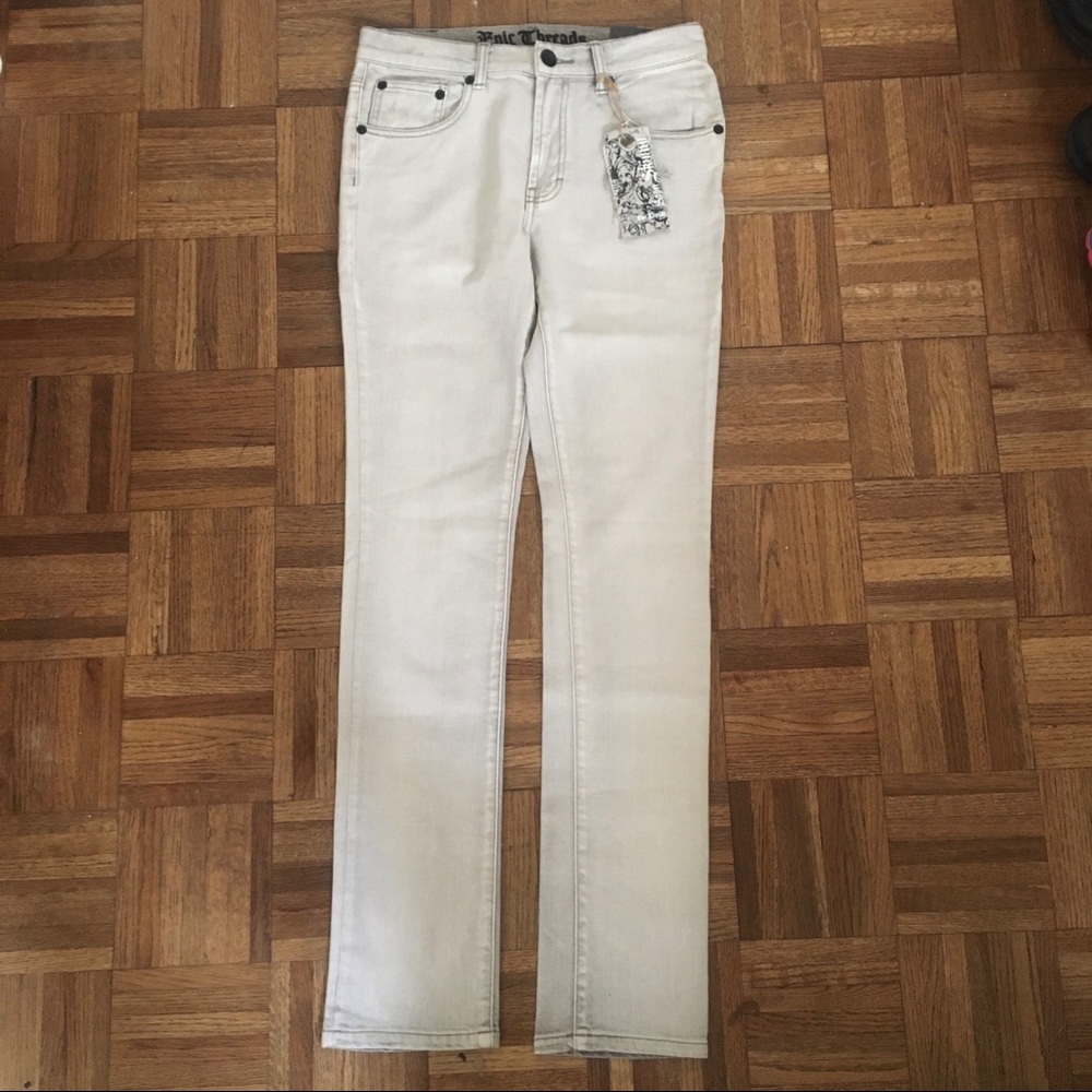 NWT light gray / white skinny jeans
